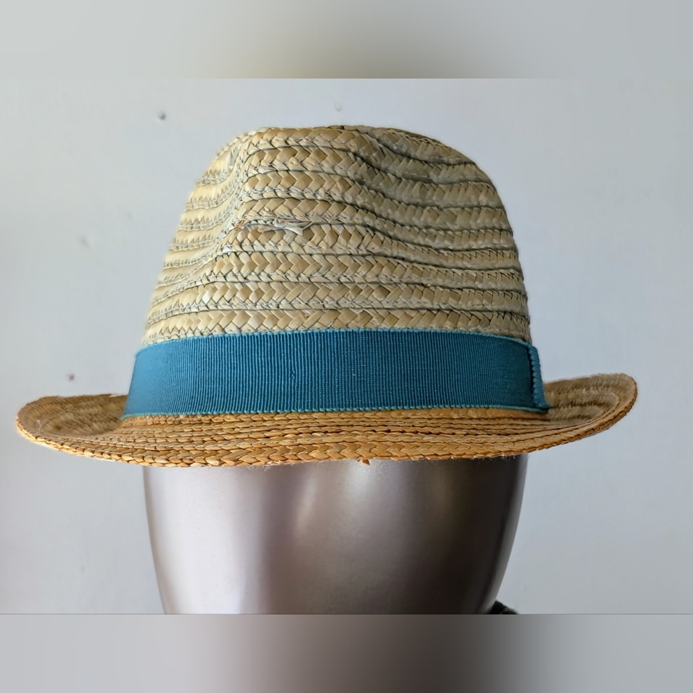 Etro Straw Hat With Teal Band